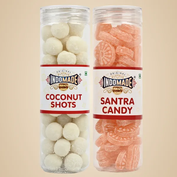 Orange_And_White_Santra_Candy_Coconut_Shot_After_Meal_Pack_Mouth_Freshner_Khatta_Meetha_Candy_250G_Of_4_Jar