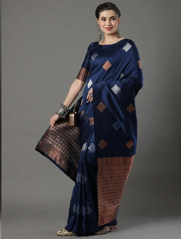 Banarasi_Soft_Silk_BLUE_Premium-Fancy_Saree_With_Blouse_For_Women