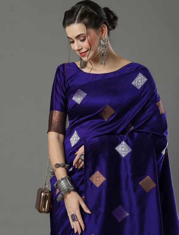 Banarasi_Soft_Silk_BLUE_Premium-Fancy_Saree_With_Blouse_For_Women