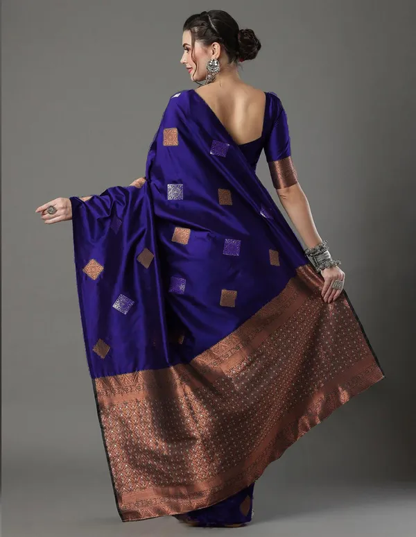 Banarasi_Soft_Silk_BLUE_Premium-Fancy_Saree_With_Blouse_For_Women