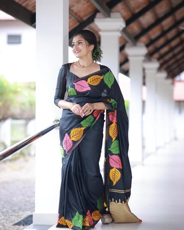 Banarasi_Soft_Silk_BLACK_Premium-Fancy_Saree_With_Blouse_For_Women
