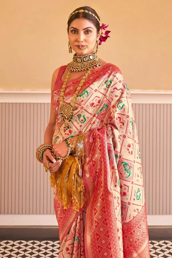 Banarasi_Soft_Silk_CREAM_Premium-Fancy_Saree_With_Blouse_For_Women