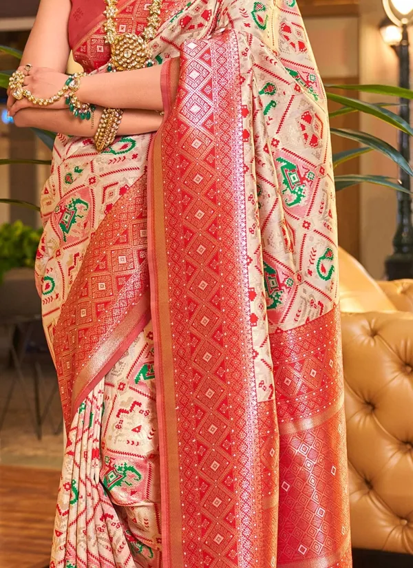 Banarasi_Soft_Silk_CREAM_Premium-Fancy_Saree_With_Blouse_For_Women