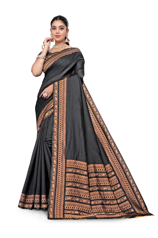 Banarasi_Soft_Silk_Black_Premium-Fancy_Saree_With_Blouse_For_Women