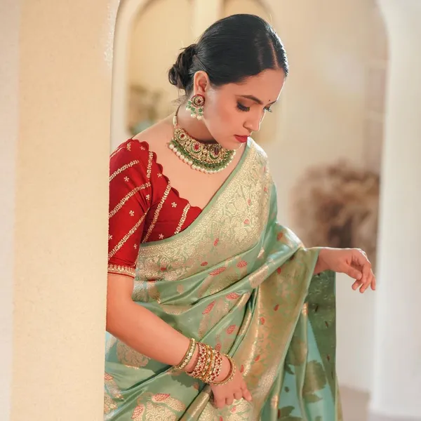 Banarasi_Soft_Silk_SEA-GREEN_Premium-Fancy_Saree_With_Blouse_For_Women