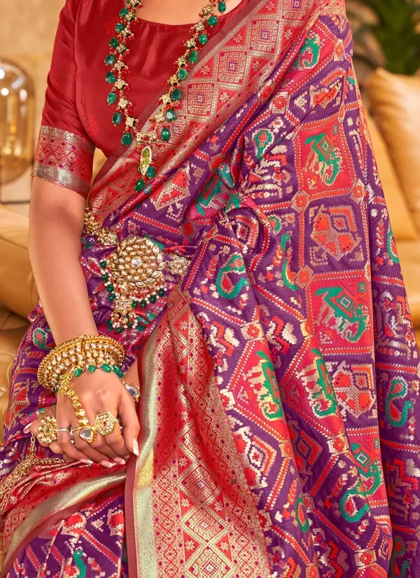 Banarasi_Soft_Silk_WINE_Premium-Fancy_Saree_With_Blouse_For_Women