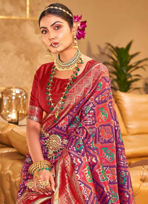 Banarasi_Soft_Silk_WINE_Premium-Fancy_Saree_With_Blouse_For_Women