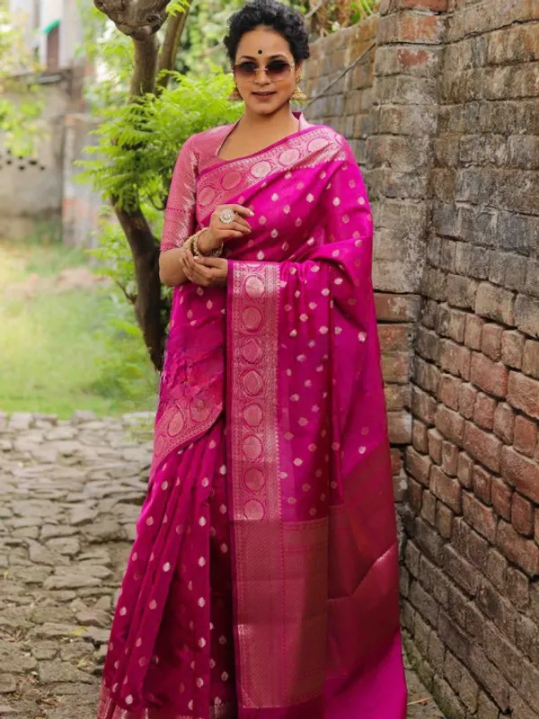 Banarasi_Soft_Silk_PINK_Premium-Fancy_Saree_With_Blouse_For_Women