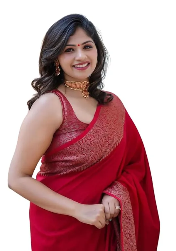 Banarasi_Soft_Silk_Red_Premium-Fancy_Saree_With_Blouse_For_Women