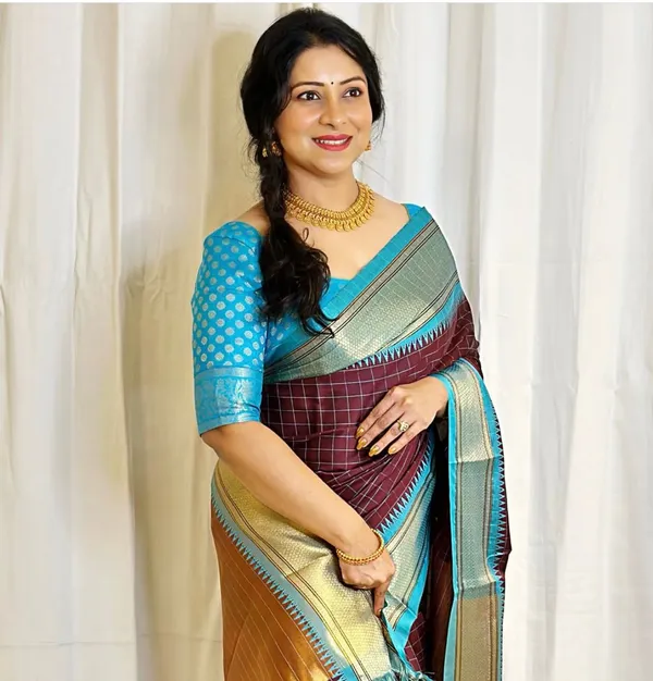 Banarasi_Soft_Silk_COFFEE-SKY_Premium-Fancy_Saree_With_Blouse_For_Women