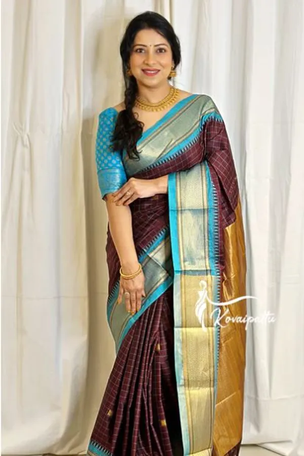 Banarasi_Soft_Silk_COFFEE-SKY_Premium-Fancy_Saree_With_Blouse_For_Women