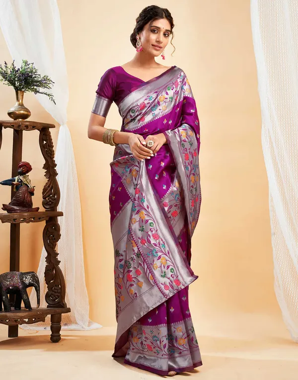 Banarasi_Soft_Silk_Magenta_Premium-Fancy_Saree_With_Blouse_For_Women