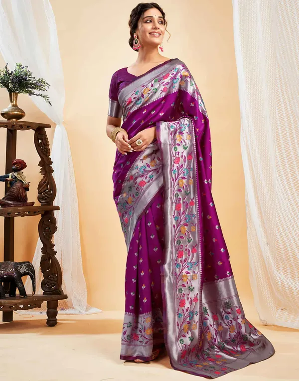 Banarasi_Soft_Silk_Magenta_Premium-Fancy_Saree_With_Blouse_For_Women