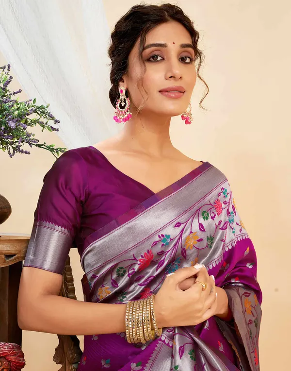 Banarasi_Soft_Silk_Magenta_Premium-Fancy_Saree_With_Blouse_For_Women