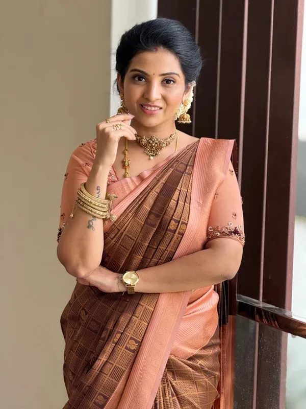 Banarasi_Soft_Silk_COFFEE-PEACH_Premium-Fancy_Saree_With_Blouse_For_Women