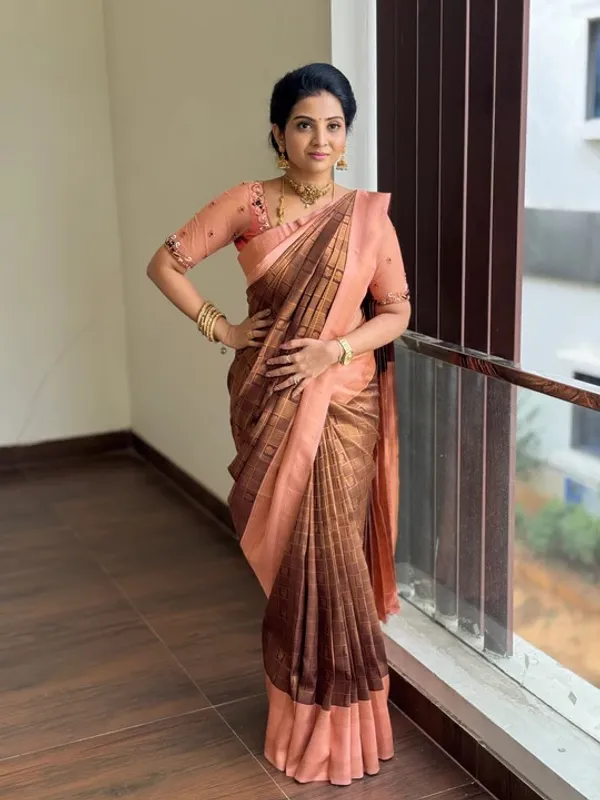 Banarasi_Soft_Silk_COFFEE-PEACH_Premium-Fancy_Saree_With_Blouse_For_Women