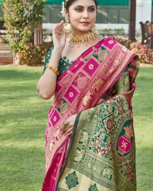 Banarasi_Soft_Silk_PINK_Premium-Fancy_Saree_With_Blouse_For_Women