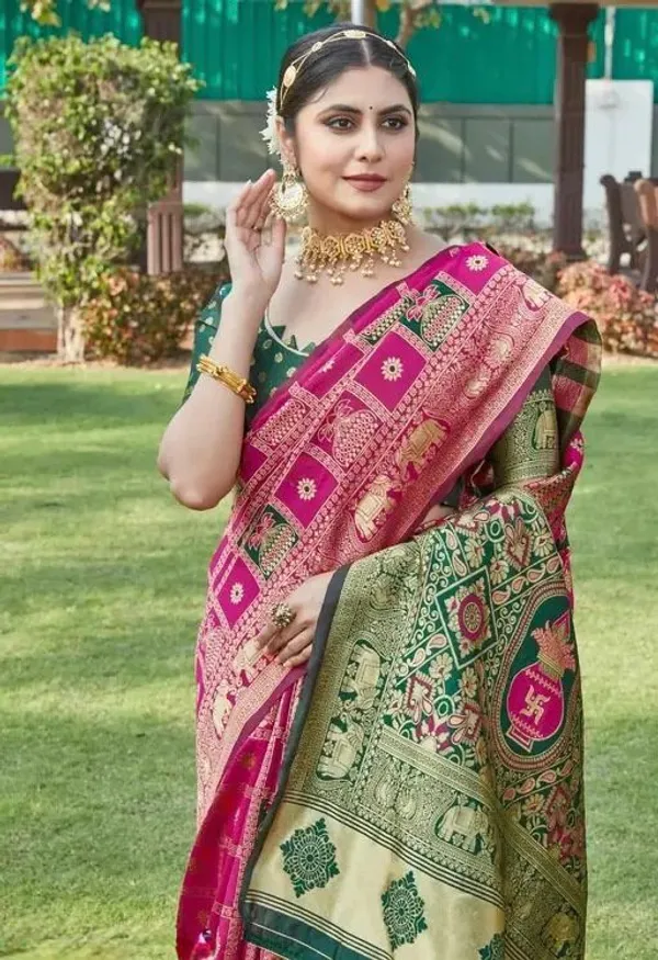 Banarasi_Soft_Silk_PINK_Premium-Fancy_Saree_With_Blouse_For_Women