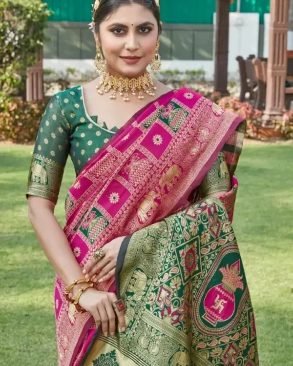 Banarasi_Soft_Silk_PINK_Premium-Fancy_Saree_With_Blouse_For_Women