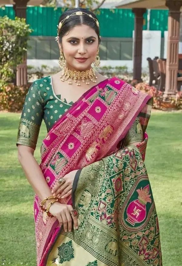 Banarasi_Soft_Silk_PINK_Premium-Fancy_Saree_With_Blouse_For_Women