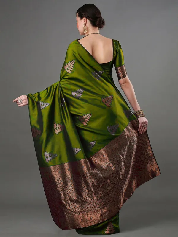 Banarasi_Soft_Silk_MAHENDI_Premium-Fancy_Saree_With_Blouse_For_Women