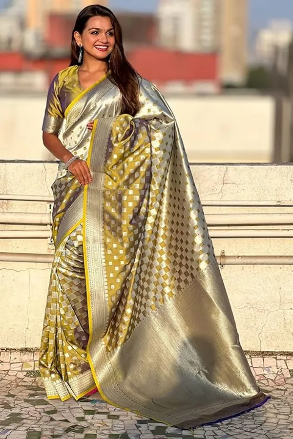 Banarasi_Soft_Silk_YELLOW_Premium-Fancy_Saree_With_Blouse_For_Women