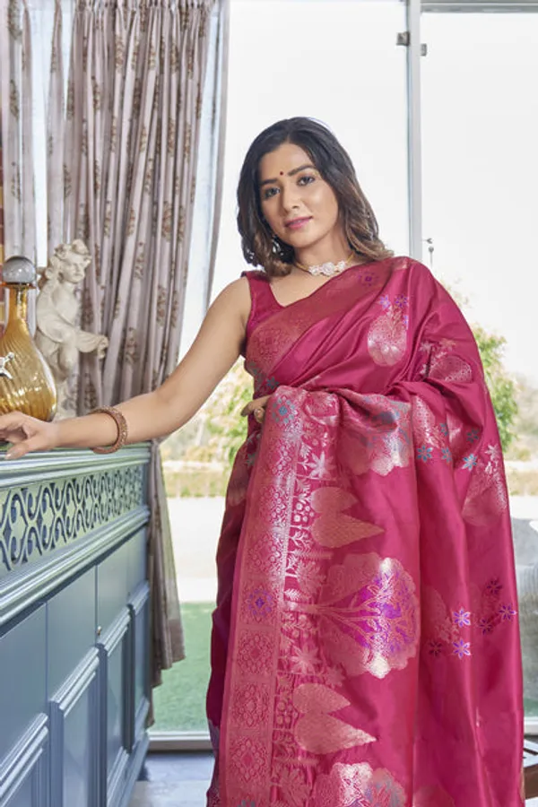 Banarasi_Soft_Silk_PINK_Premium-Fancy_Saree_With_Blouse_For_Women