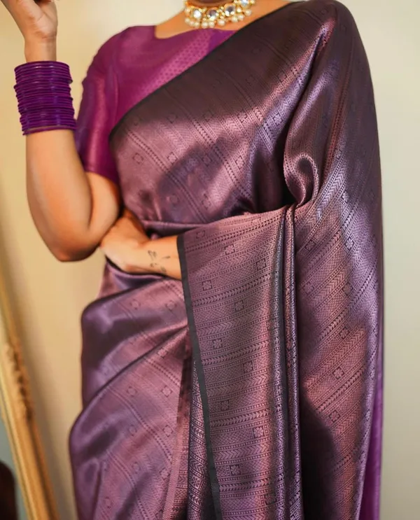 Banarasi_Soft_Silk_WINE_Premium-Fancy_Saree_With_Blouse_For_Women
