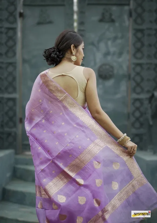 Pure_Soft_Cotton_LAVANDER_Premium-Fancy_Saree_With_Blouse_For_Women