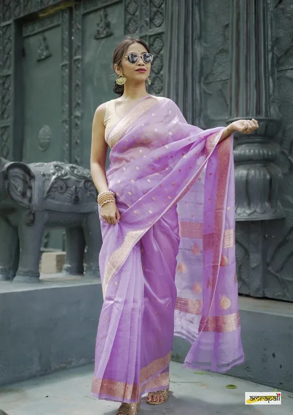 Pure_Soft_Cotton_LAVANDER_Premium-Fancy_Saree_With_Blouse_For_Women