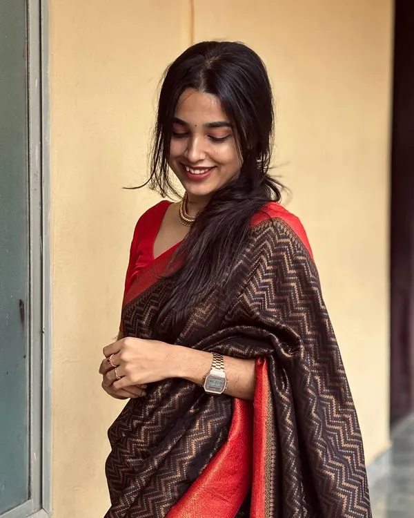 Banarasi_Soft_Silk_BLACK-RED_Premium-Fancy_Saree_With_Blouse_For_Women