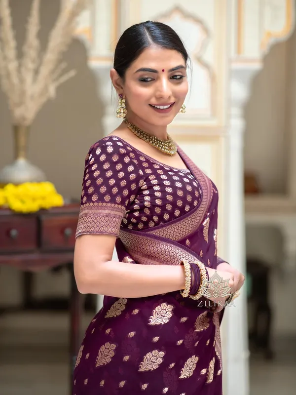 Banarasi_Soft_Silk_WINE_Premium-Fancy_Saree_With_Blouse_For_Women