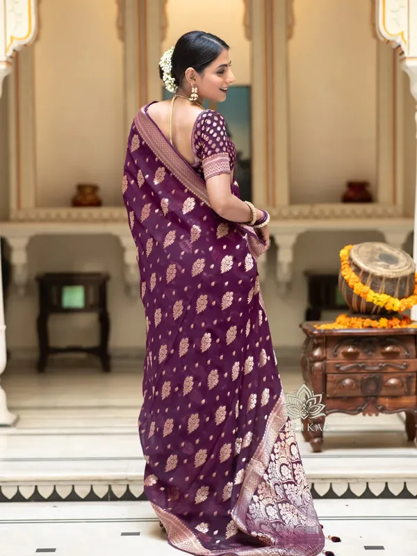 Banarasi_Soft_Silk_WINE_Premium-Fancy_Saree_With_Blouse_For_Women
