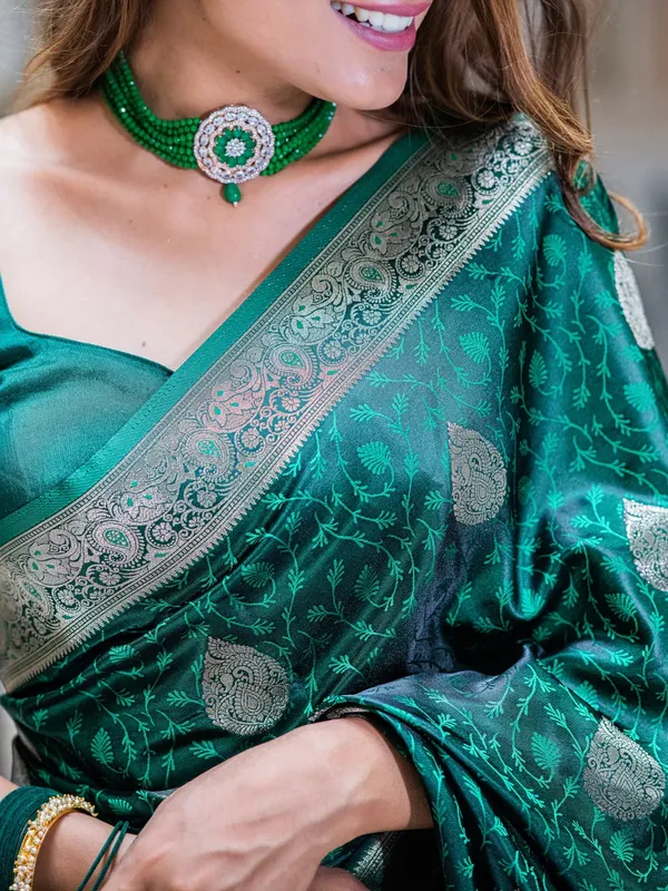Banarasi_Soft_Silk_TEAL-GREEN_Premium-Fancy_Saree_With_Blouse_For_Women