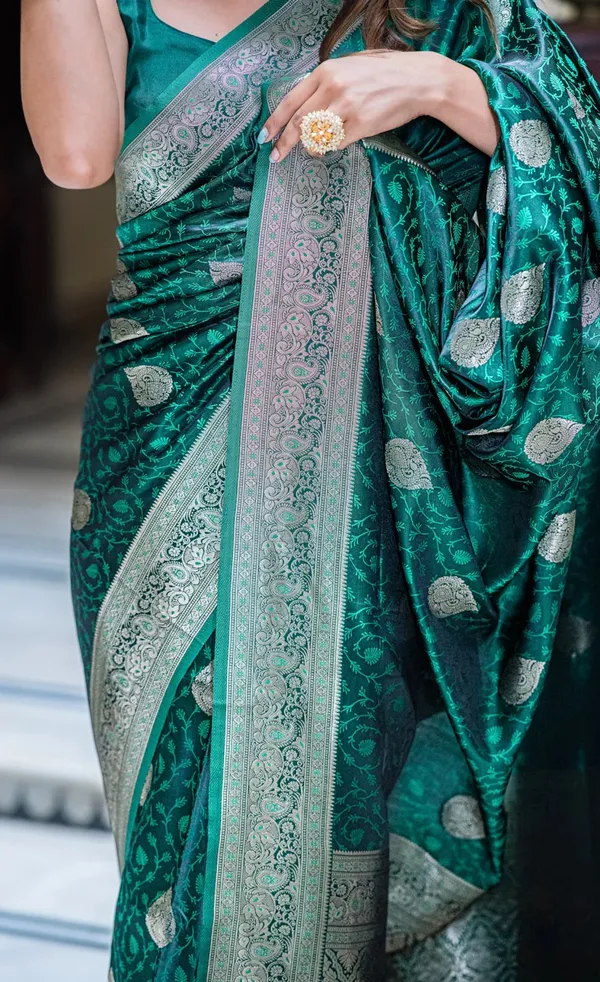 Banarasi_Soft_Silk_TEAL-GREEN_Premium-Fancy_Saree_With_Blouse_For_Women