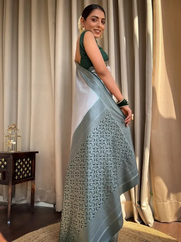 Banarasi_Soft_Silk_GREY-BLACK_Premium-Fancy_Saree_With_Blouse_For_Women