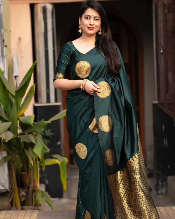 Banarasi_Soft_Silk_GREEN_Premium-Fancy_Saree_With_Blouse_For_Women