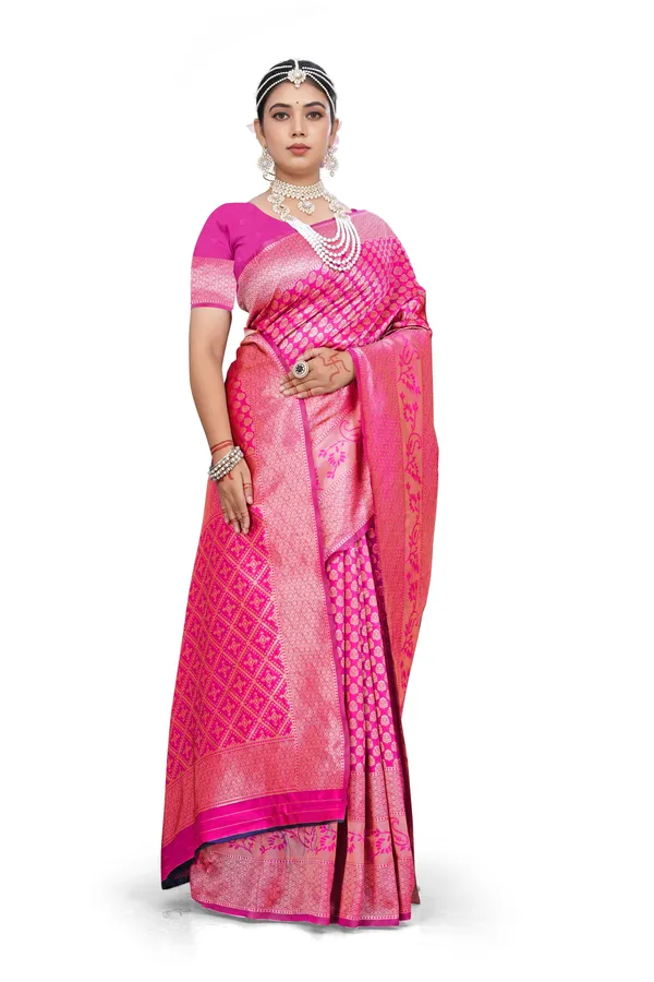 Banarasi_Soft_Silk_Rani_Premium-Fancy_Saree_With_Blouse_For_Women