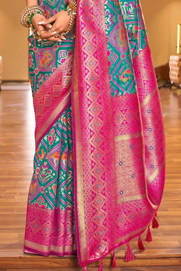 Banarasi_Soft_Silk_RAMA_Premium-Fancy_Saree_With_Blouse_For_Women
