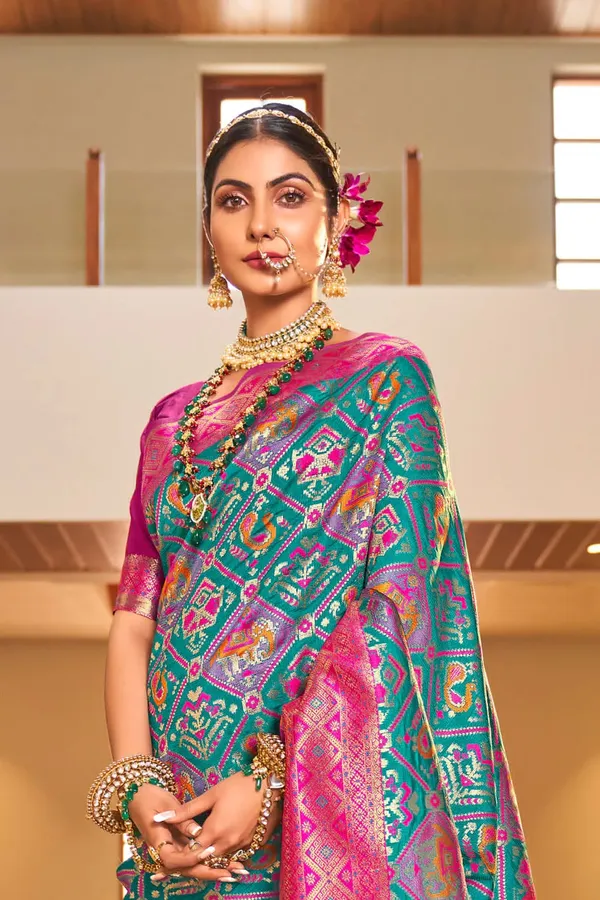 Banarasi_Soft_Silk_RAMA_Premium-Fancy_Saree_With_Blouse_For_Women