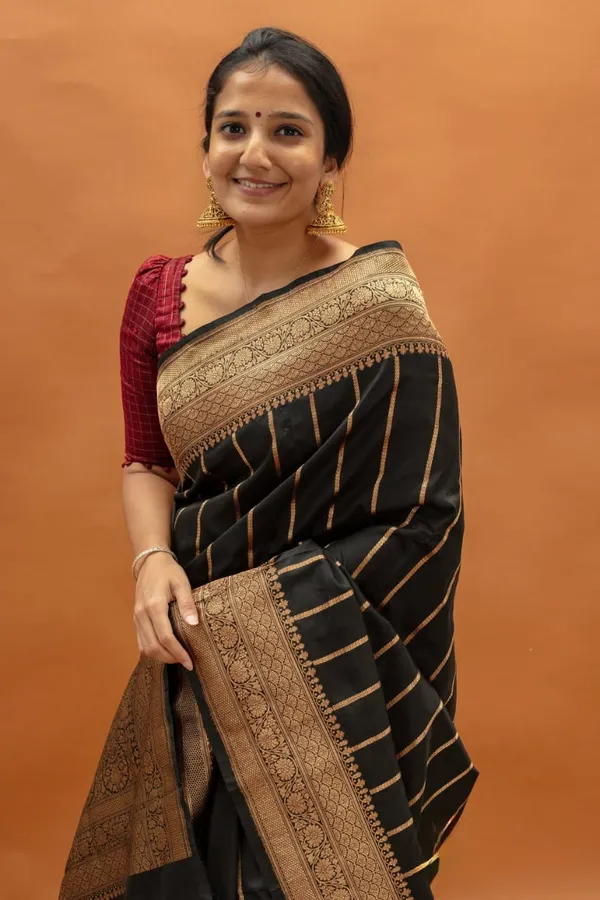 Banarasi_Soft_Silk_BLACK_Premium-Fancy_Saree_With_Blouse_For_Women