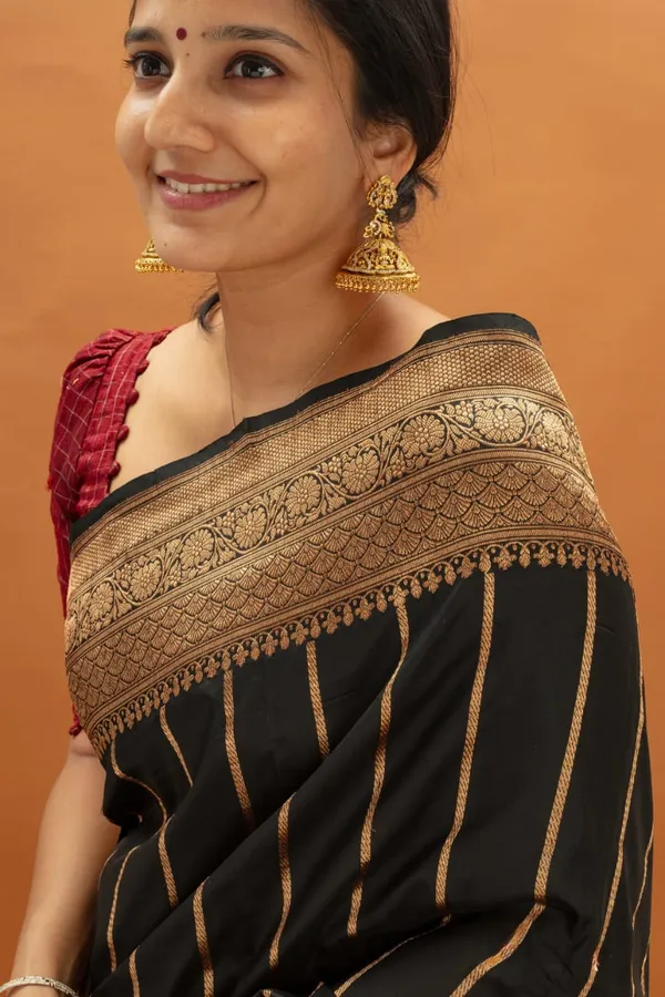 Banarasi_Soft_Silk_BLACK_Premium-Fancy_Saree_With_Blouse_For_Women