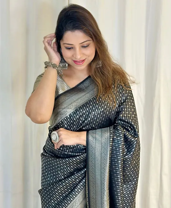 Banarasi_Soft_Silk_BLACK_Premium-Fancy_Saree_With_Blouse_For_Women