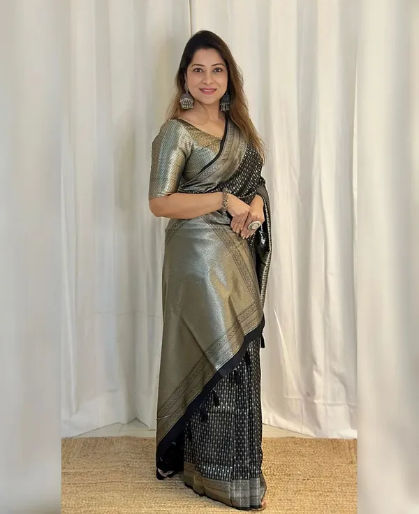 Banarasi_Soft_Silk_BLACK_Premium-Fancy_Saree_With_Blouse_For_Women