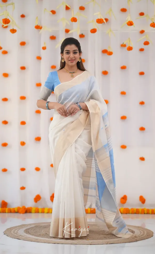 Pure_Soft_Cotton_SKY-BLUE_Premium-Fancy_Saree_With_Blouse_For_Women