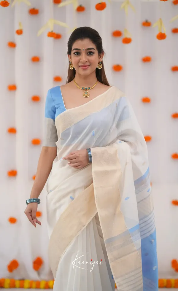 Pure_Soft_Cotton_SKY-BLUE_Premium-Fancy_Saree_With_Blouse_For_Women