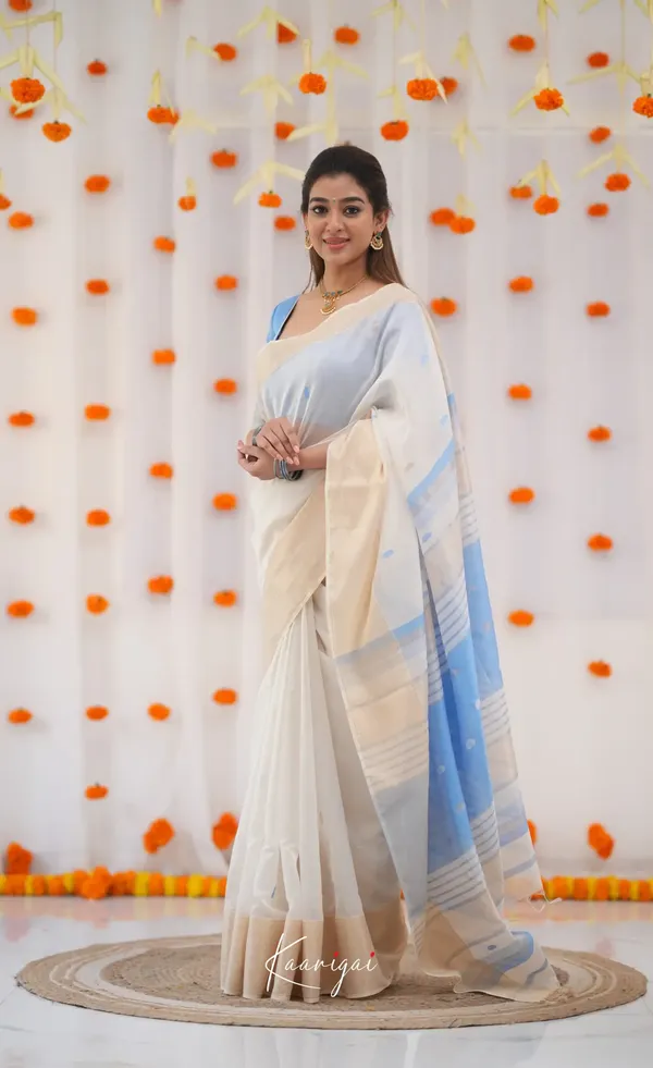 Pure_Soft_Cotton_SKY-BLUE_Premium-Fancy_Saree_With_Blouse_For_Women