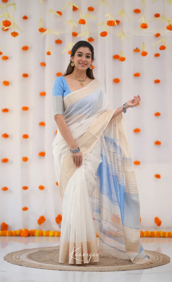 Pure_Soft_Cotton_SKY-BLUE_Premium-Fancy_Saree_With_Blouse_For_Women