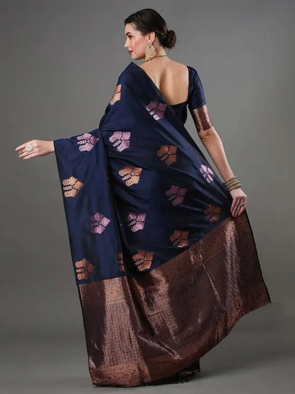 Banarasi_Soft_Silk_BLUE_Premium-Fancy_Saree_With_Blouse_For_Women