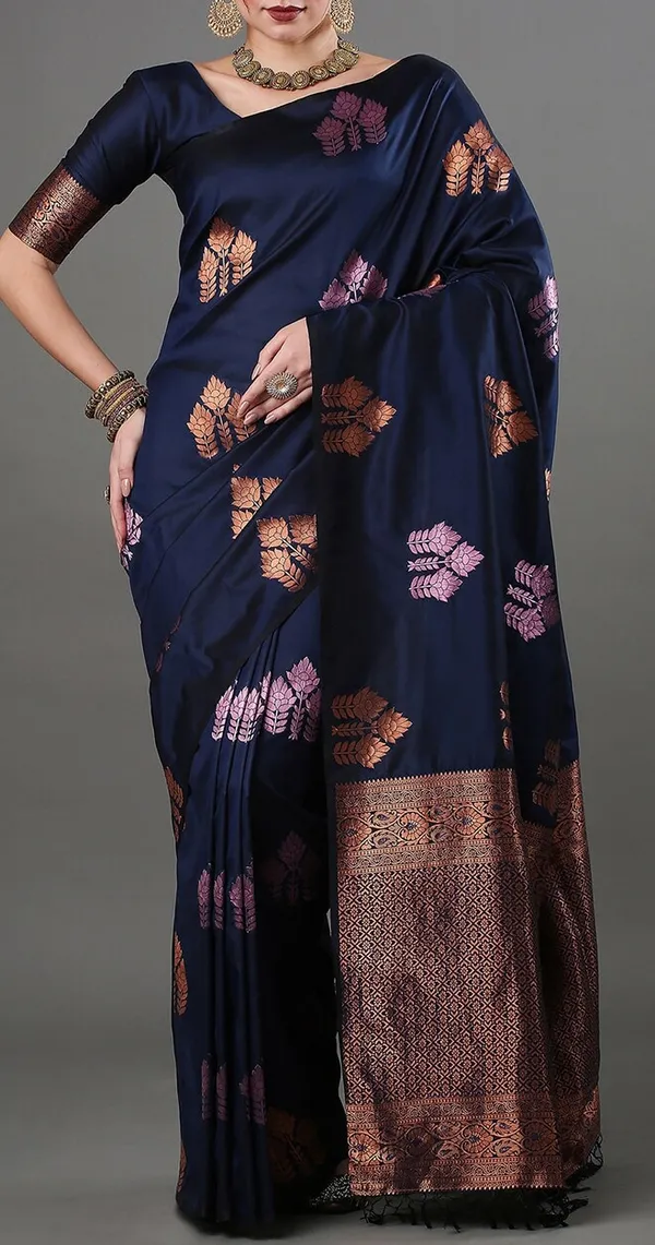Banarasi_Soft_Silk_BLUE_Premium-Fancy_Saree_With_Blouse_For_Women